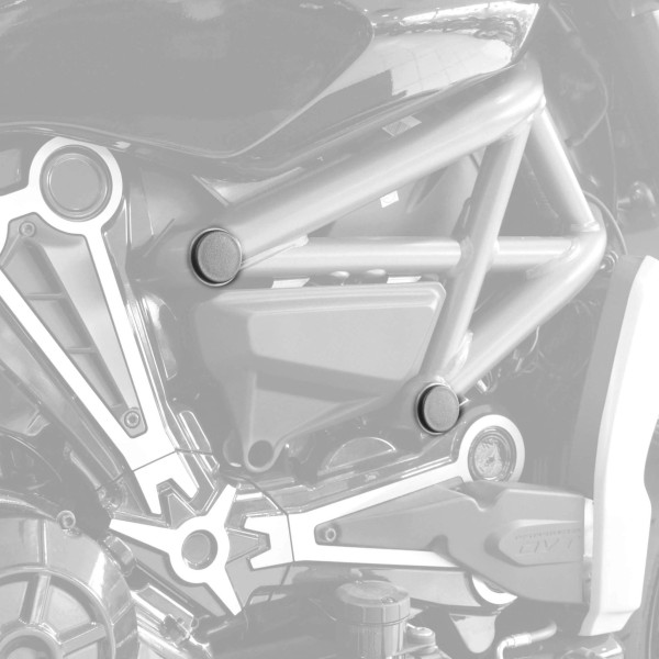 Pyramid Plastics Pyramid frame end caps | matte black | ducati diavel 1260 2019>current